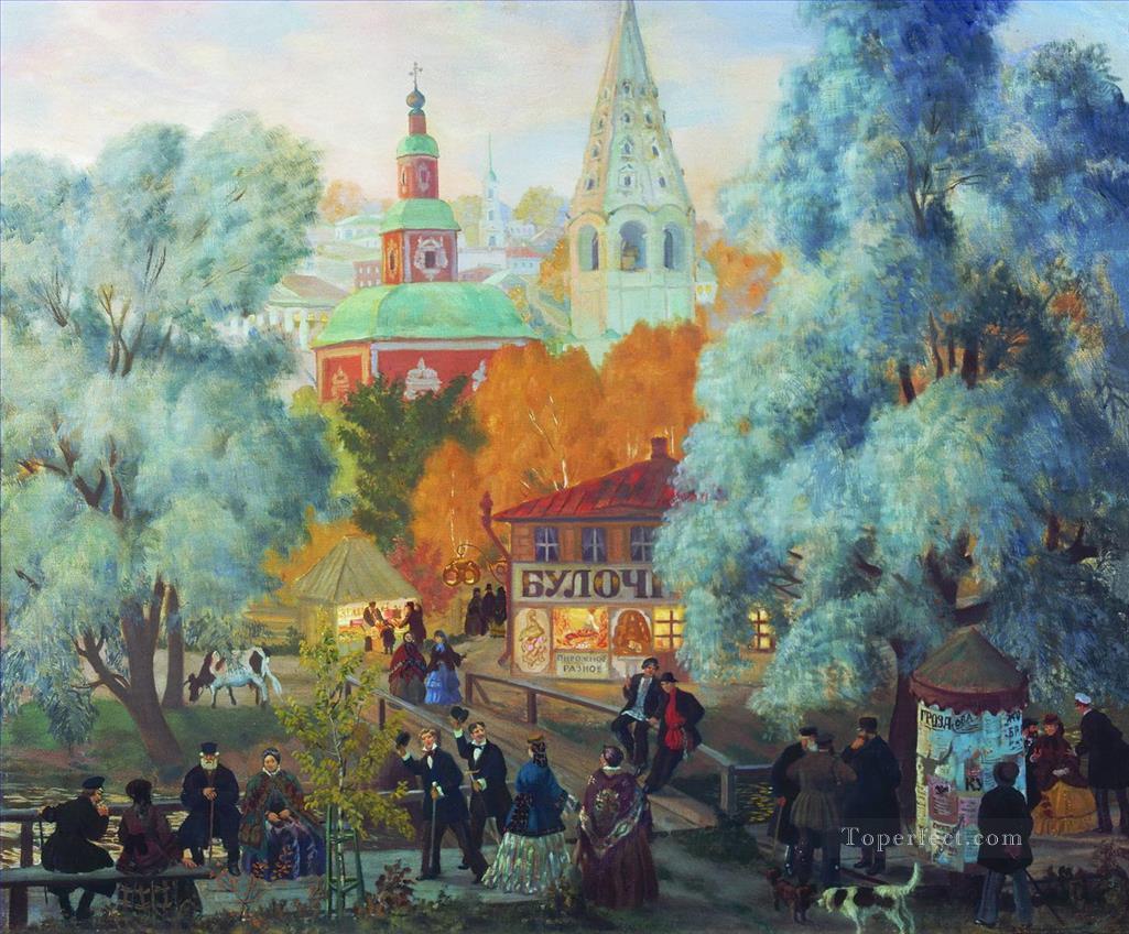 Provincia de 1919 Boris Mikhailovich Kustodiev paisaje urbano escenas de la ciudad Pintura al óleo